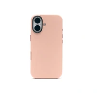 Накладка из эко-кожи Kzdoo Noble Collection совместимая с iPhone 16 розовая