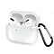 Силиконовый чехол совместимый с AirPods Pro 2 с карабином прозрачный