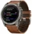 Часы Garmin Fenix 7X Sapphire Solar титановый черный с коричневым кожаным ремешком