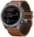 Часы Garmin Fenix 7X Sapphire Solar титановый черный с коричневым кожаным ремешком