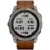 Часы Garmin Fenix 7X Sapphire Solar титановый черный с коричневым кожаным ремешком