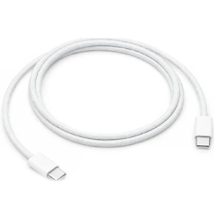Кабель совместимый с Apple Type-C/Type-C плетеный 60Вт 1м (MW493ZE) белый SZ