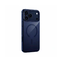 Пластиковая накладка Keephone X-Crystal с MagSafe совместимая с iphone 17 Pro синяя