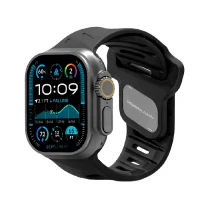 Ремешок Aulumu A02 совместимый с Apple Watch (44-45-46-49mm) силикон черный