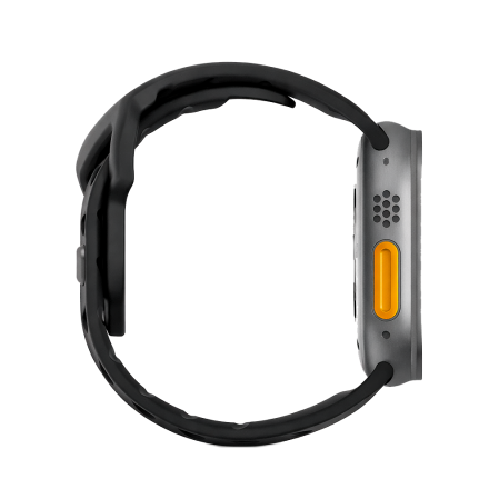 Ремешок Aulumu A02 совместимый с Apple Watch (44-45-46-49mm) силикон черный