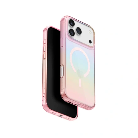 Противоударная накладка Uniq Iridescia с MagSafe совместимая с iPhone 17 Pro полуночный кварц