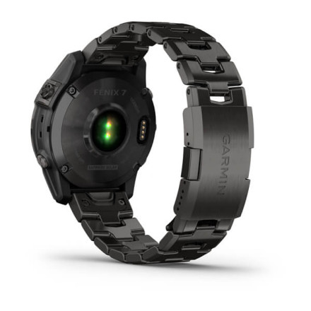 Умные часы  Часы Garmin fenix 7 Sapphire Solar титановый угольно-серый DLC с титановым ремешком