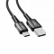Кабель AceFast USB/Type-C (C1-04) нейлон 3A 1.2м черный