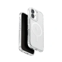 Противоударная накладка Uniq LifePro Xtreme с Magsafe совместимая с 17 прозрачная с блестками
