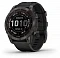 Умные часы  Часы Garmin Fenix 7 Sapphire Solar GPS титановый черный DLC с силиконовым ремешком