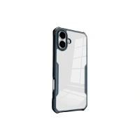 Противоударная накладка Xundd совместимая с iPhone 16 прозрачная с черными бортами