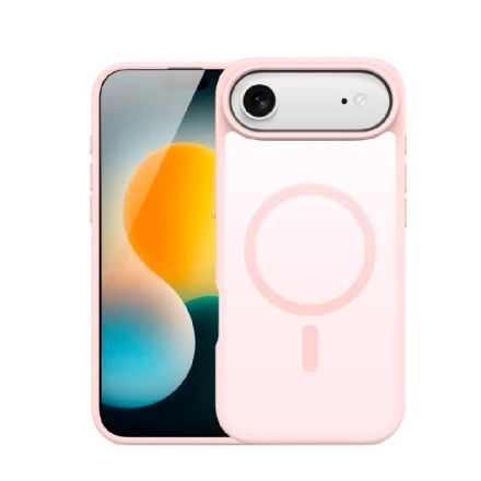 Накладка Silicone Case Mutural с MagSafe совместимая с iPhone 17 Air розовая