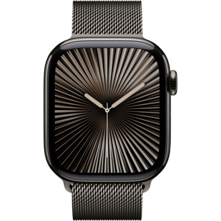 Apple Watch Series 10, 42 мм, корпус из титана цвета сланцевый титан, «миланская петля» сланцевого цвета (MX053)