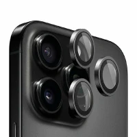 Защитное стекло на камеру совместимый с iPhone 16 Pro/16 Pro Max черный титаниум