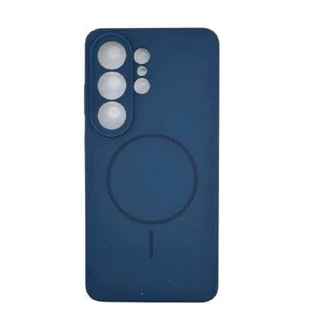 Накладка Silicone Case c MagSafe совместимая с Samsung S26 Ultra (SC) синяя