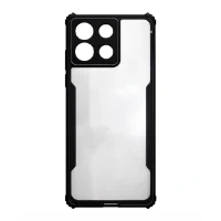 Противоударная накладка Partner совместимая с ПОКО X6/Note 13Pro прозрачная с черными бортами