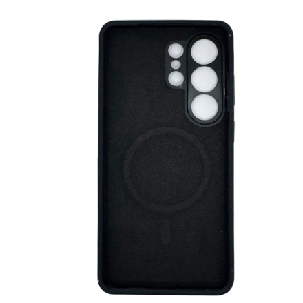 Накладка Silicone Case c MagSafe совместимая с Samsung S26 Ultra (SC) черная LB