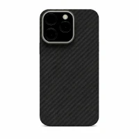 Кевларовая накладка Kzdoo Keivlar совместимая с iPhone 15 Pro черная