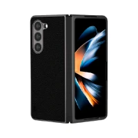 Пластиковая накладка Piblue case для Samsung Galaxy Z Fold 5 под кожу черная
