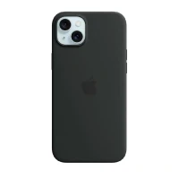 Накладка Silicone Case с MagSafe совместимая с iPhone 15 Plus черная UAE
