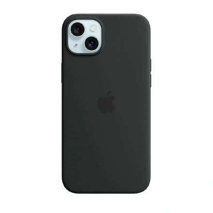 Накладка Silicone Case с MagSafe совместимая с iPhone 15 Plus черная UAE