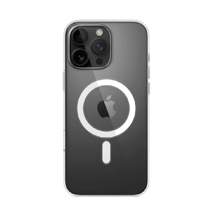 Пластиковая накладка Clear Case с MagSafe совместимая с iPhone 16 Pro Max прозрачная