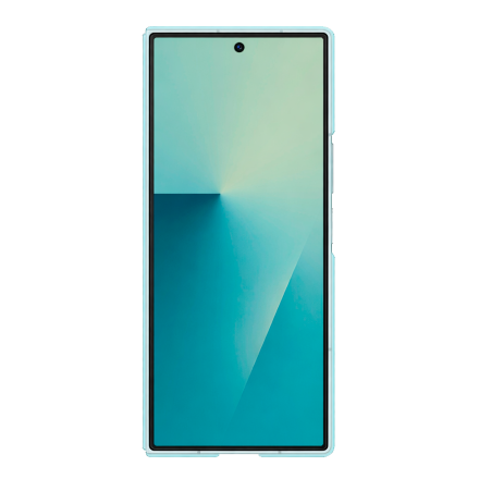 Силиконовая накладка Silicon Case + пленка совместимая с Samsung Z Fold7 мятная (оригинал)