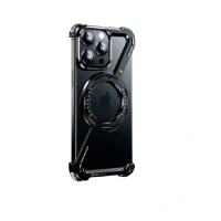 Алюминиевая накладка Z Creative Phone Case с MagSafe совместимая с iPhone 16 Pro черный титан