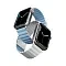 Ремешок UNIQ Revix Premium Edition совместимый с Apple Watch (38/40/41 mm) голубой (кожа)/светло-голубой (силикон)