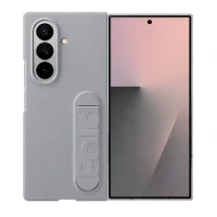 Силиконовая накладка Silicon Case + пленка совместимая с Samsung Z Fold7 серая (оригинал)