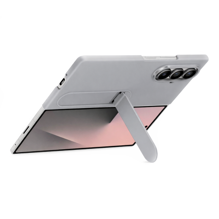 Силиконовая накладка Silicon Case + пленка совместимая с Samsung Z Fold7 серая (оригинал)