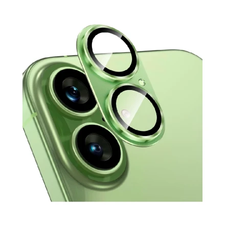 Защитное стекло на модуль камеры WIWU Armor Deck Lens Protector совместимое с iPhone 17 Green (зеленое)