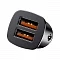 Автомобильное зарядное устройство Baseus 2USB 30W металл черный