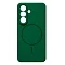 Накладка Silicone Case с MagSafe совместимая с Samsung S25 /S24 зеленая LB