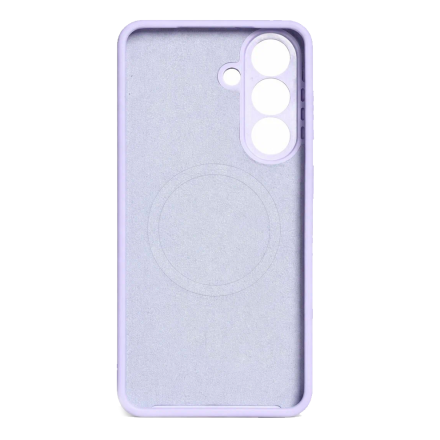 Накладка Silicone Case с MagSafe совместимая с Samsung S25 /S24 лавандовая LB