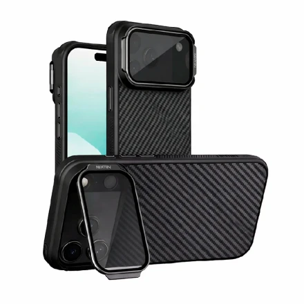 Противоударная накладка с защитой камеры NillkinCarboProp Case с MagSafe совместимая с iPhone 17 Pro Max черная