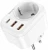 Многофункциональная сетевая розетка HOCO NS3 4000W PD20W, QC3.0, 2USB +Type-C белая