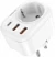 Многофункциональная сетевая розетка HOCO NS3 4000W PD20W, QC3.0, 2USB +Type-C белая