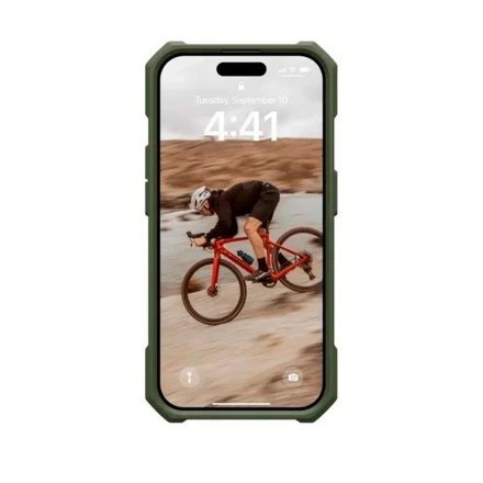 Противоударная накладка UAG Essential Armor с MagSafe совместимая с iPhone 15 Pro зеленая