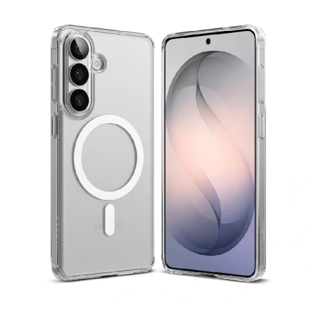 Пластиковая накладка Kwi-ni с MagSafe совместимая с Samsung Galaxy S26 прозрачная