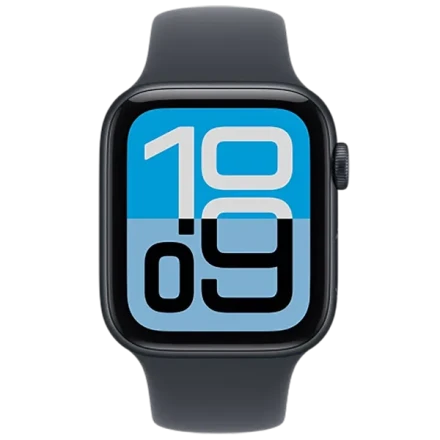 Умные часы  Apple Watch SE 3 2025, 40 мм, корпус из алюминия цвета «полночь», спортивный ремешок цвета «полночь», размер S/M (MEH94)