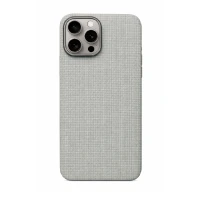 Кевларовая накладка Kzdoo Keivlar совместимая с iPhone 15 Pro титановый серый