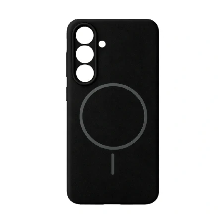 Накладка Silicone Case с MagSafe совместимая с Samsung S25 Plus/S24 Plus черная