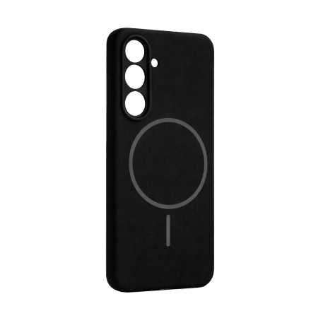 Накладка Silicone Case с MagSafe совместимая с Samsung S25 Plus/S24 Plus черная