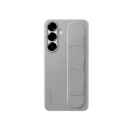 Силиконовая накладка с держателем Standing Grip Case совместимая с Samsung S25 Plus/S24 Plus серая (оригинал)
