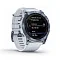 Часы Garmin fenix 7X Sapphire Solar (010-02541-15) титановый синий минерал DLC с белым ремешком
