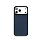 Пластиковая накладка Mosbros c MagSafe совместимая с iPhone 17 Pro Max под карбон синяя мелкая сетка