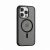 Противоударная накладка Hoco Transparent с MagSafe совместимая с iPhone 15 Pro затемненная черный кант