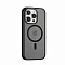 Противоударная накладка Hoco Transparent с MagSafe совместимая с iPhone 15 Pro затемненная черный кант