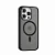 Противоударная накладка Hoco Transparent с MagSafe совместимая с iPhone 15 Pro затемненная черный кант